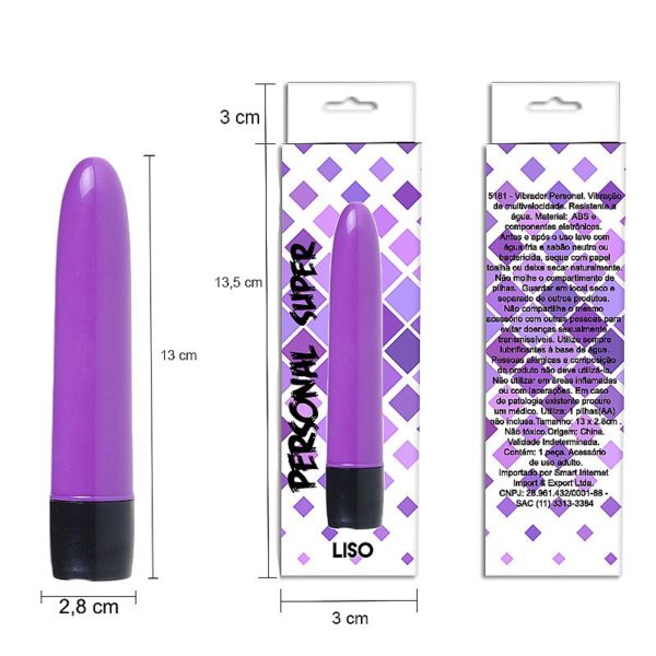 Vibrador Clássico Personal de 13 cm - Liso - Imagem 5