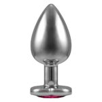 Plug anal pequeno de aço inoxidável cônico com cristal formato coração - Imagem 2