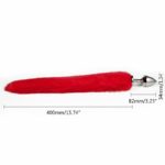 Plug Anal Rabo de Raposa - Vermelho 40 cm Tamanho M - Imagem 4