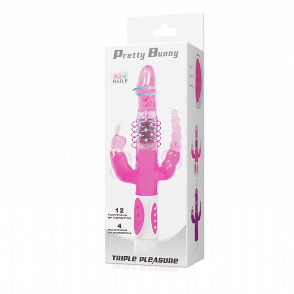 Vibrador Rotativo Triplo Prazer - Pretty Love - Imagem 7