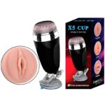 Masturbador Lanterna com Ventosa - Vagina - X5 Cup