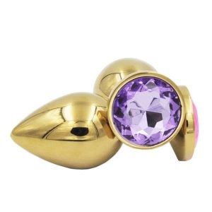 Plug Anal de Aço - Redondo Dourado - Tamanho P