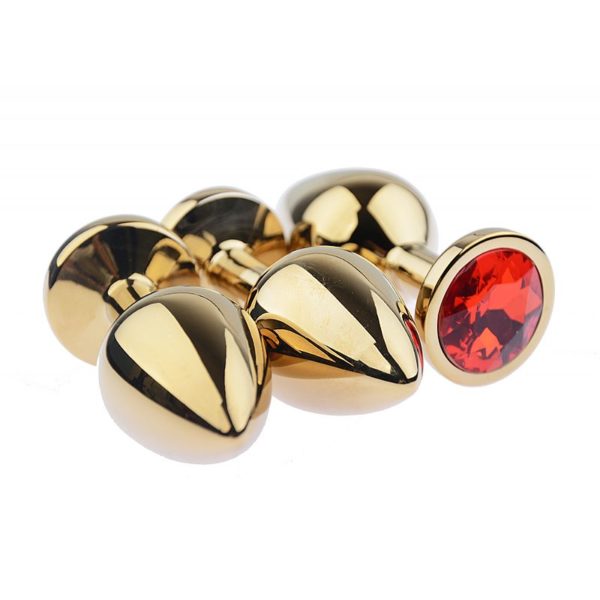 Plug Anal de Aço - Redondo Dourado - Tamanho P - Imagem 4