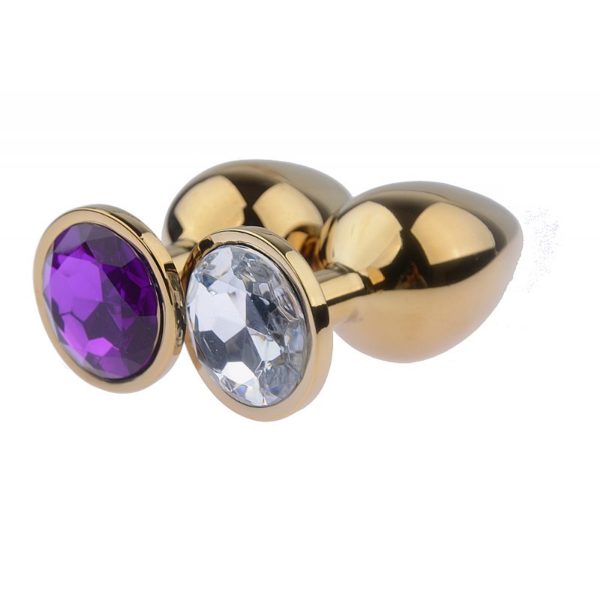 Plug Anal de Aço - Redondo Dourado - Tamanho P - Imagem 2