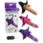 Cinta Peniana com Vibrador de 10 Vibrações e Estimular de Clitóris em Coelho