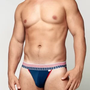 Jock Open Back Suplex azul elástico América