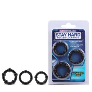Kit com 3 Anéis Penianos e Nódulos Massageadores – STAY HARD