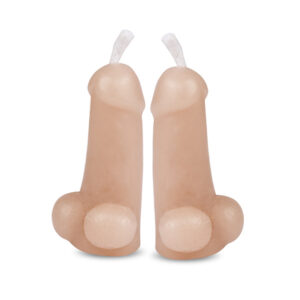 Velas Aromáticas Afrodisíacas com Formato de Pênis e Pavio Mágico 2 unidades