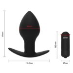 Plug Anal com Vibrador - Bateria LR44 - 8,7x4,0 - SI - Imagem 2