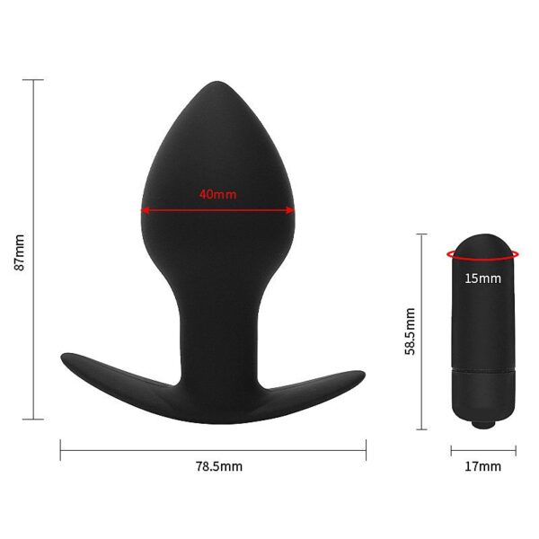 Plug Anal com Vibrador - Bateria LR44 - 8,7x4,0 - SI - Imagem 2