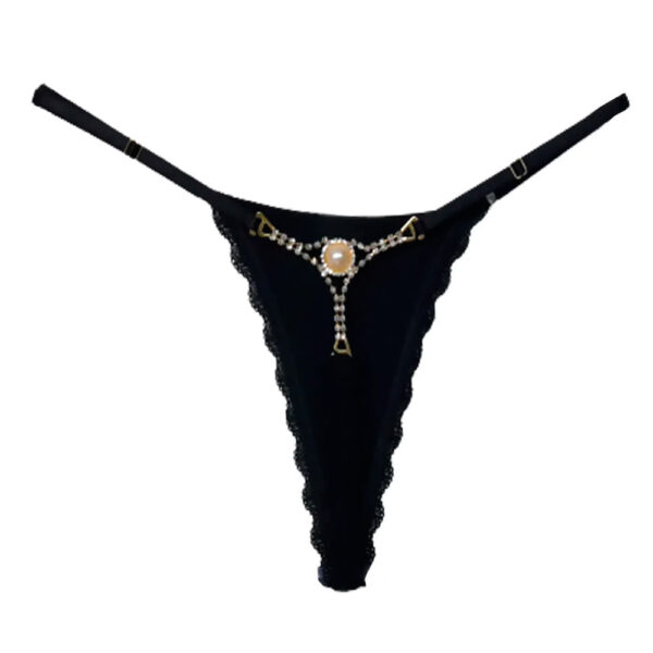 Calcinha Fio Dental de Luxo com Biju - Nada feito - Imagem 3