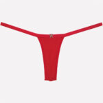 Calcinha Fio Dental em Lycra com Biju - Contente - Imagem 4