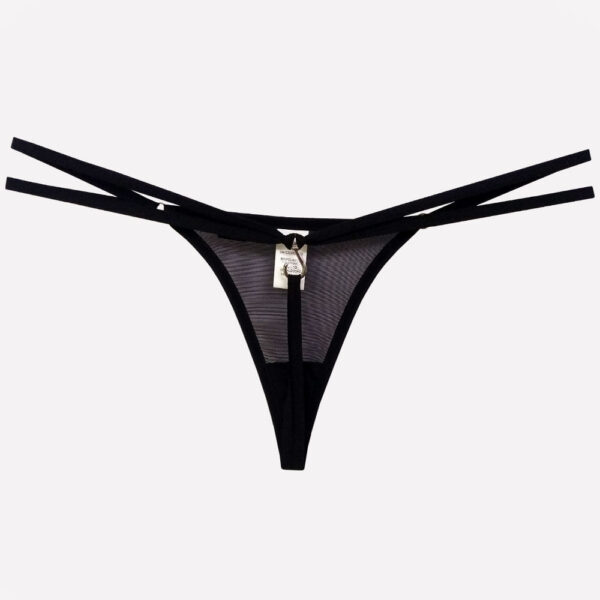 Calcinha Fio Dental em Tule com Biju Anzol - Vem não - Imagem 2