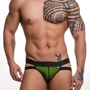 Jock Arrastao Preto Com Forro Verde