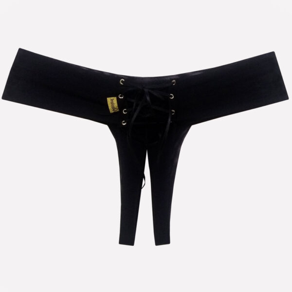 Calcinha Fio Dental Aberta em Tule - Celestial - Imagem 3