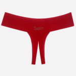 Calcinha Fio Dental Aberta em Tule - Celestial