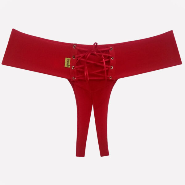 Calcinha Fio Dental Aberta em Tule - Celestial - Imagem 2