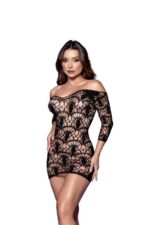 Mini Vestido Com Manga E Strass