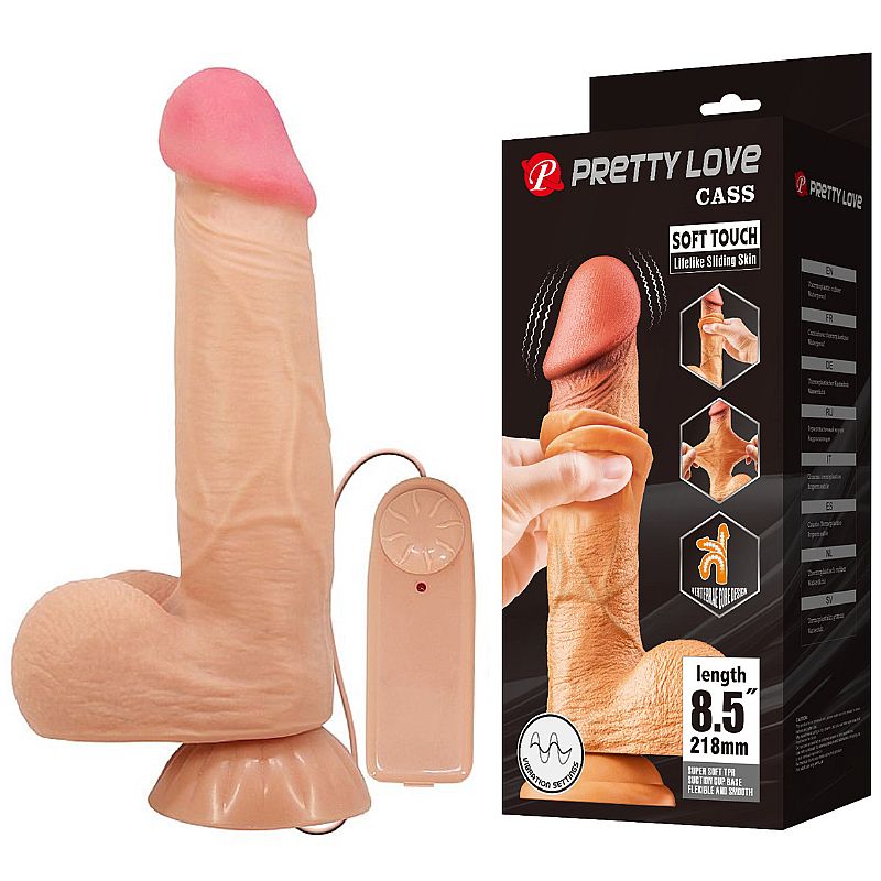 32210-4 Pênis Realístico - Vibrador de Multi-Velocidade - Sliding Skin - 21.8x4.6 - BAILE - Imagem 1