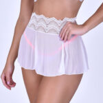 JUSTA - Saia em Tule e Renda com Transparência