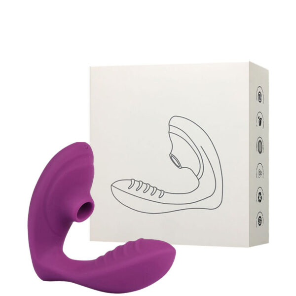 Estimulador Clitoriano Recarregável com Ondas de Pressão e Penetrador Ponto G – EC-013