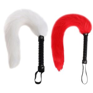 Chicote Couro Luxo com Rabo de Raposa - SI