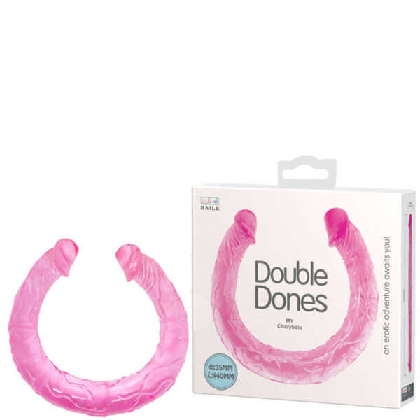 Pênis Realístico 44 cm Duplo com Veias Salientes – DOUBLE DONG - Imagem 1