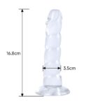 Pênis Realístico em Silicone com Gomos - 16,8x3,5 cm - SI