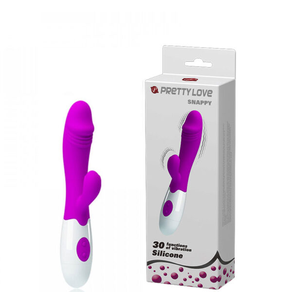 Vibrador com Estimulador Clitoriano e 30 Modos de Vibração – PRETTY LOVE SNAPPY - Imagem 1