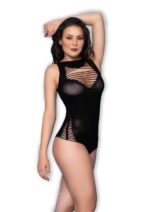 Body Stocking Sensual sem Costura com Transparência e Recortes