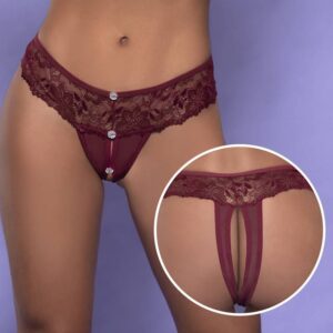 Calcinha com Fenda e Detalhes em Botões