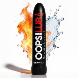 OOPS! LUB Hot - Gel Lubrificante Hot com Efeito Esquenta e Formato de Vibrador Pesonal 50g