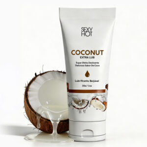 Coconut Extra Lub - Lubrificante Extra Deslizante Sabor de Coco